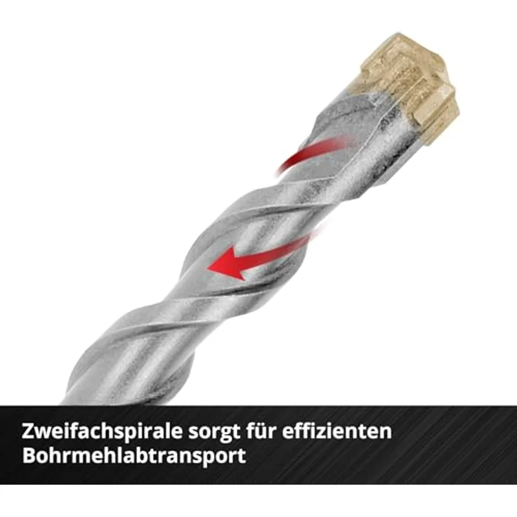 Einhell SDS Plus Set 4C, 5tlg Bohrer für Beton und Mauerwerk, Vierschneider-Hartmetall, 150°-Spitze, SDS Plus-Schaft – Bild 5
