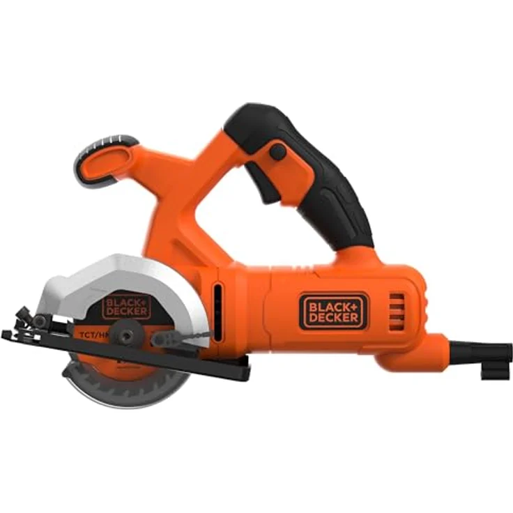 Black+Decker BES510-QS Kompakt-Handkreissäge (400 Watt, mit Zweithandgriff, werkzeuglose Schnitttiefenverstellung, Staubabsaugvorrichtung, inkl Grob und 1x Feinsägeblatt) – Bild 3