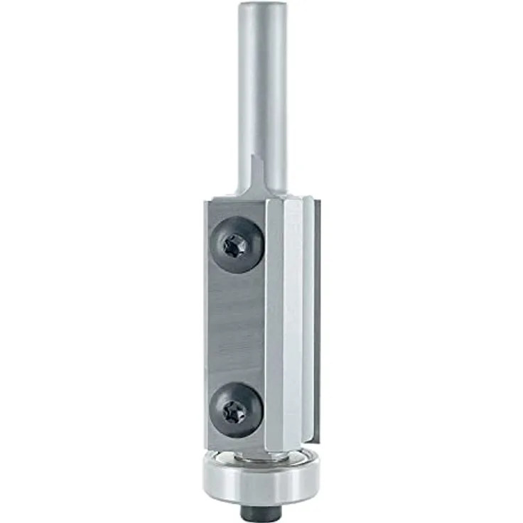 ENT Wendeplatten Bündigfräser, 8mm Schaft, präzise Schnitte mit auswechselbarem Kugellager, 19x40mm Wendemesser