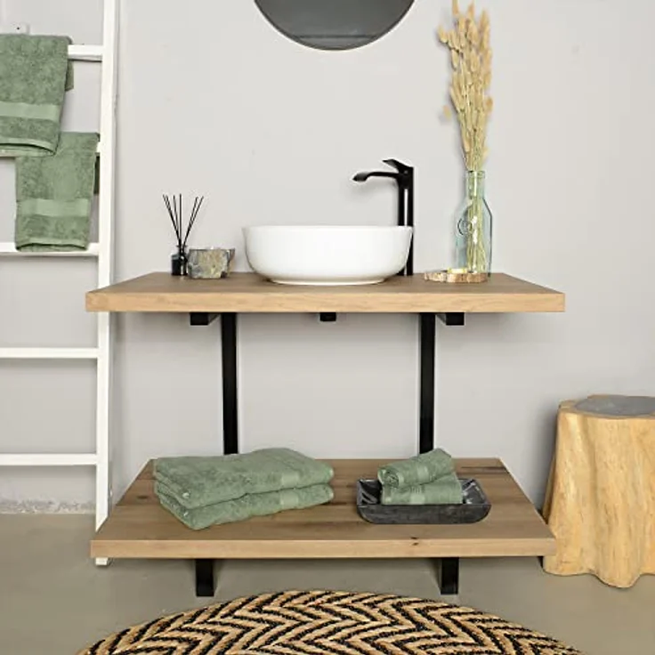 wohnfreuden Keramik Waschbecken 42 cm rund in weiß - Zeitloses Design, einfach zu montieren, ohne Überlaufschutz – Bild 4