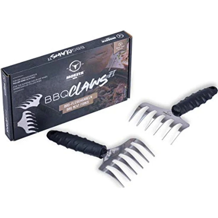 MOESTA-BBQ 19231 - Edelstahl Meat-Claws – Ideale BBQ-Claws für Pulled Pork, Beef Chicken - Bärenkrallen, Fleisch-Krallen – Bild 1