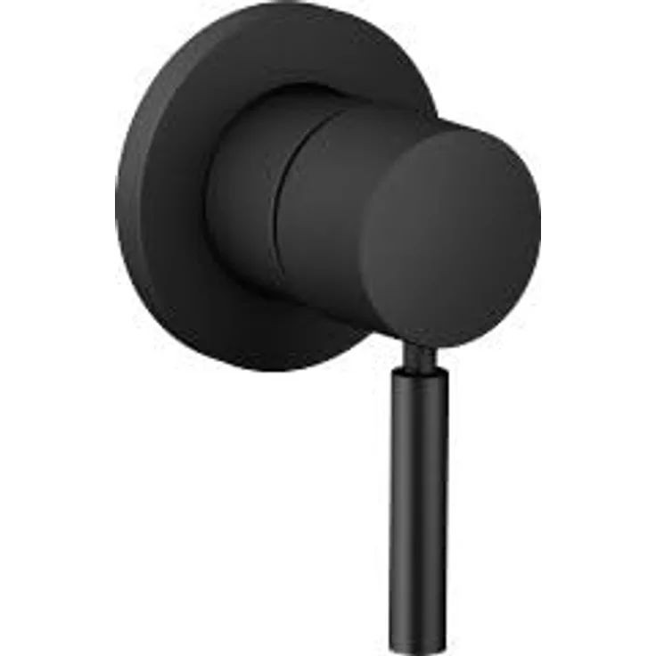 Dornbracht UP-Einhandbatterie mit Abdeckplatte 78 mm, Farbe: Schwarz Matt, Duschinstallation