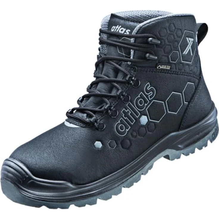 Atlas XT 500 GTX SRC S3 Sicherheitsschuh, knöchelhoch mit metallfreier Durchtritthemmung, Aluminiumkappe und ESD-Ausstattung, Größe 48 – Bild 1