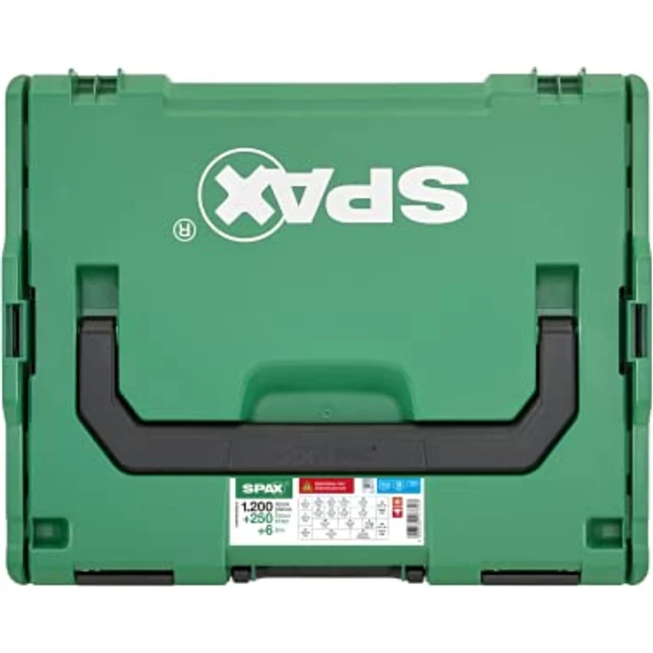 SPAX Elektriker L-Boxx Gross Tsp -x-, 1.200 Schrauben in 14 Größen, inklusive 250 Dübel und 6 SPAX T-STAR plus Bits, modulare System-Kofferlösung für Bosch Sortimo – Bild 3
