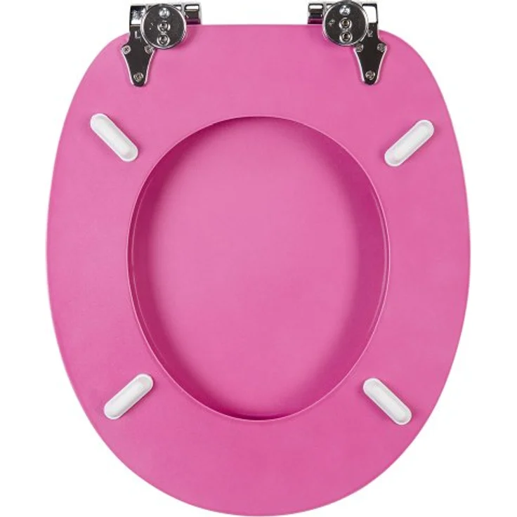 Sanilo WC Sitz Glitzer Pink, Absenkautomatik, stabiler Holz-Toilettendeckel mit antibakterieller Oberfläche – Bild 6