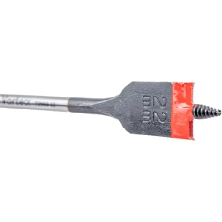C.K Tools Vorteck Flachfräsbohrer 22 mm x 152 mm, Selbstziehende Gewindespitze, 1/4 Zoll Hex Quick Lock Schaft, Carbonstahl, für Holz, Kunststoff und Verbundstoffe – Bild 5