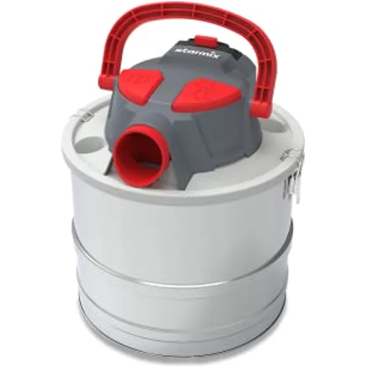 Starmix AV P-15 18V Akku-Aschesauger für Kamin und Feuerstellen, 350 Watt, 15 Liter Volumen, Aluminium-Schlauch