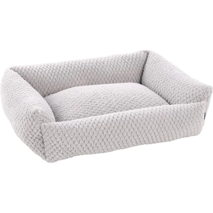 Flamingo Panier Jacquard Rectangle Gris - 65x50x20cm - Lavable - Fond Anti-dérapant - Housse amovible Avec fermeture éclair - Plüsch mit 320 g/m² - Waschbar bei 30°C – Bild 1