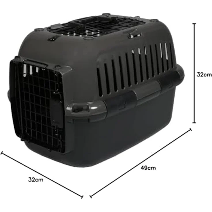 Europet-Bernina Tiertransportbox Transportkäfig Adventurer 50 dunkelgrau für Katzen – Bild 3