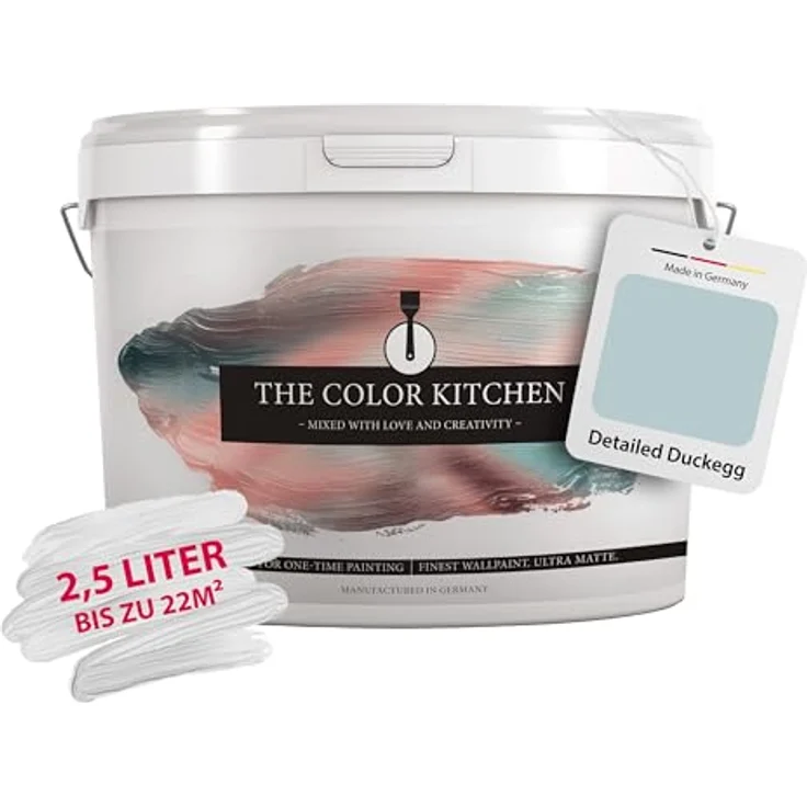 Livingwalls THE COLOR KITCHEN, matte Innenfarbe in Grün, 2,5l Deckfarbe TCK3001 mit hoher Deckkraft für Wohn- und Schlafzimmer – Bild 1