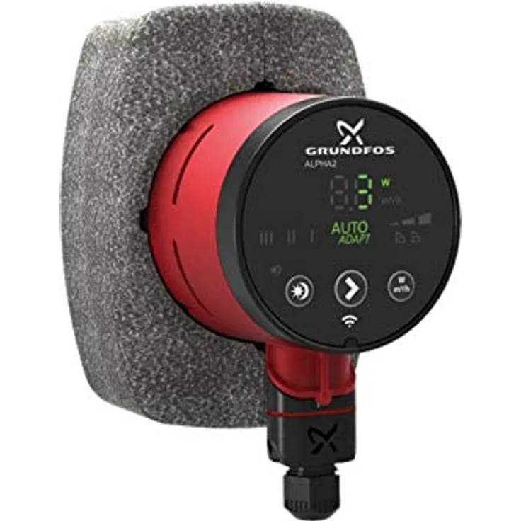 Grundfos ALPHA2 25-40 Hocheffizienz Umwälzpumpe 130 mm, 1 1/2" mit AUTO ADAPT und LED-Display