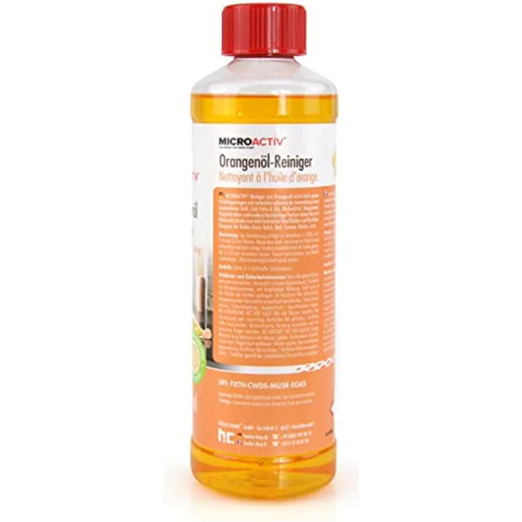 MICROACTIV Orangenöl Reiniger Konzentrat - Allzweckreiniger & Fettlöser mit frischem Orangenduft - Universalreiniger Made in Germany (1 x 500ml) – Bild 3