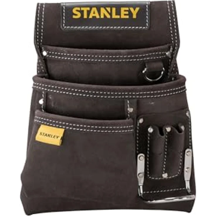 Stanley STST1-80114 Hammer- und Nageltasche aus Büffelleder, Braun-Gelb – Bild 2