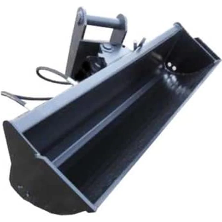 SRM Design Schaufel Baggerschaufel 140cm hydraulisch MS03, Stahl, Schwarz, extra robuste Ausführung, schwenkbar um 45° – Bild 1