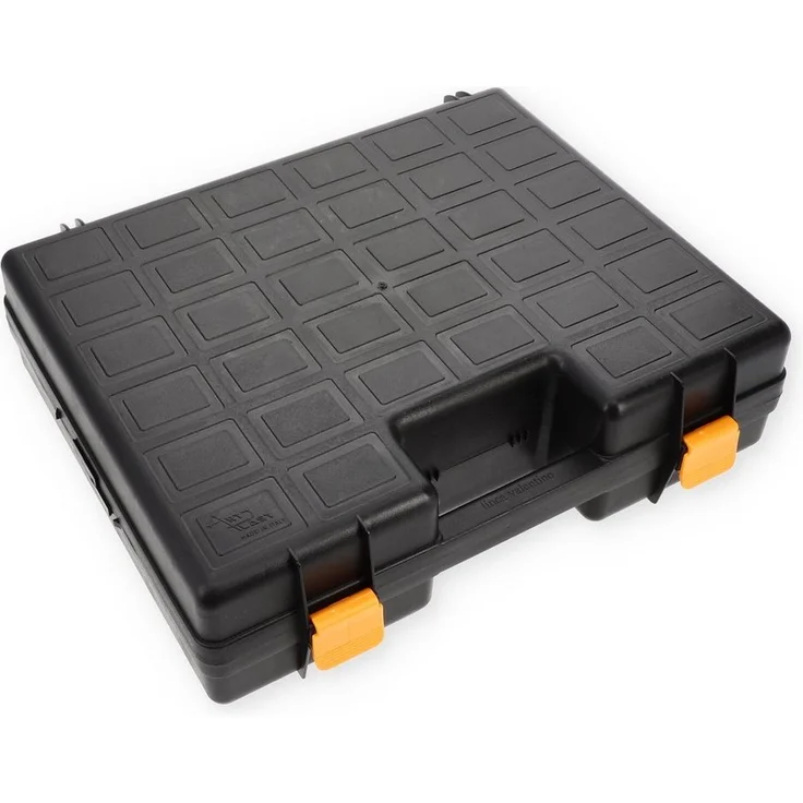 GarPet Werkzeugkoffer Maschinenkoffer leer universal für Elektrowerkzeuge Schaumstoffeinlage, doppelte Schaumeinlage, hochwertiges Polypropylen, stoßfest, 37 x 31,5 x 10 cm, schwarz