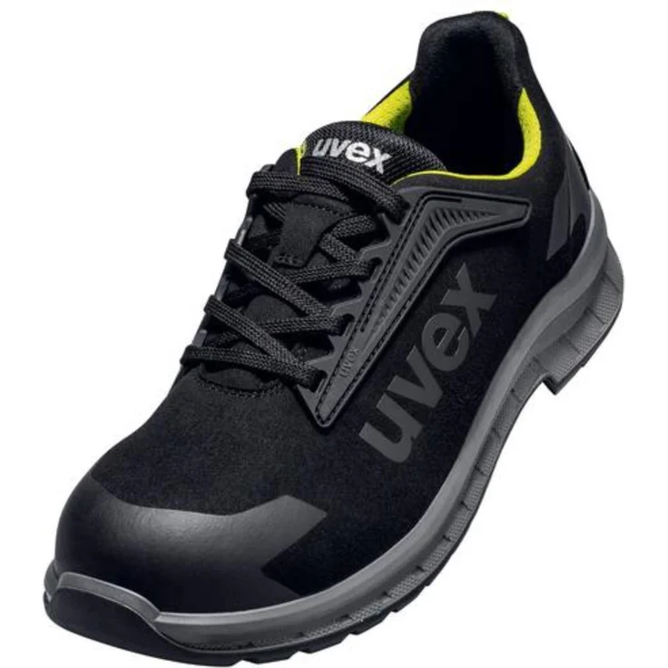 Uvex 2 trend Sicherheitsschuh S3S Halbschuh, schwarz/gelb, Weite 12, Größe 43, mit anti-twist Hinterkappe und Polyurethan-Laufsohle