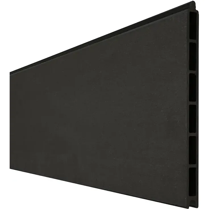 GroJa Solid Steckzaun Grande, 180 x 24 cm, Anthrazitgrau, moderner Sichtschutz mit wetterbeständiger Co-Extrusion