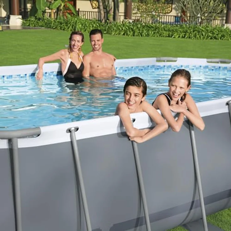 Bestway Steel Pro Max Oval Pool 305 x 200 x 84 cm, dunkelgrau, inkl. Kartuschenfilter 1.249 l/h – Bild 5