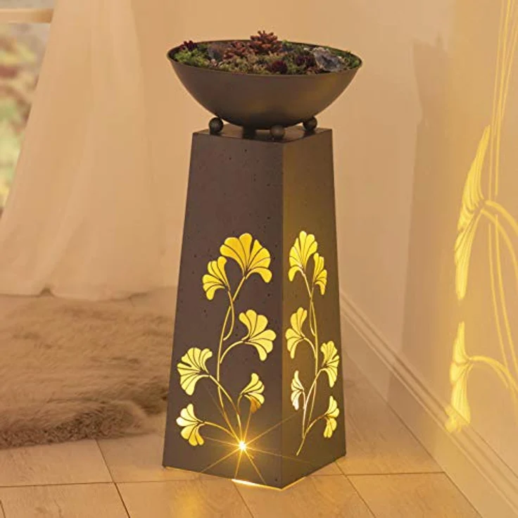 in-trading Handelsgesellschaft mbH Hoberg LED Pflanzsäule in Beton-Optik - 23 x 23 x 59cm – Bild 9
