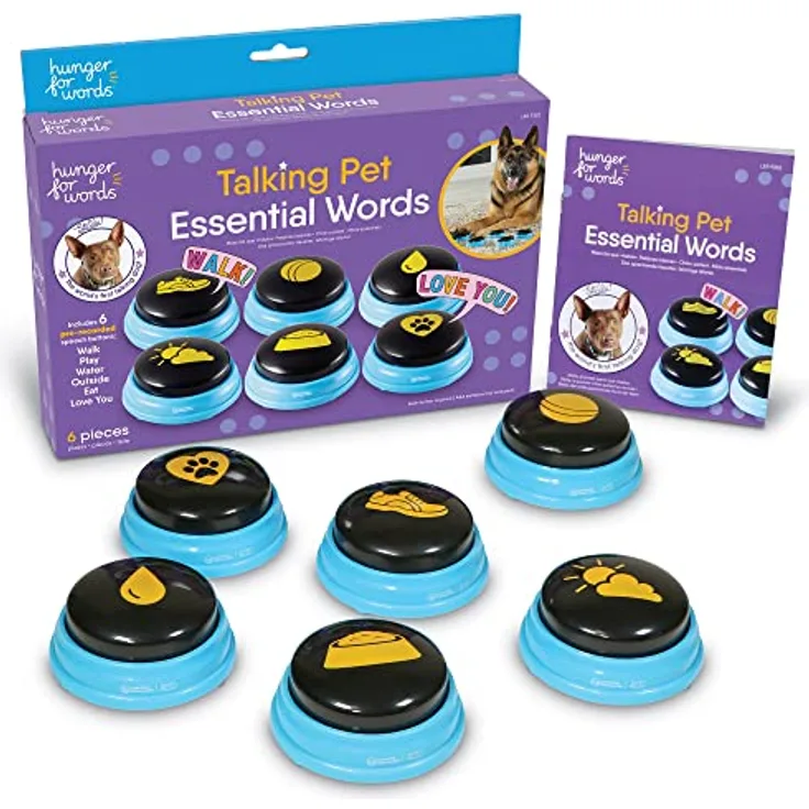 Hunger for Words Talking Pet Essential Words Set, Hundespielzeug
