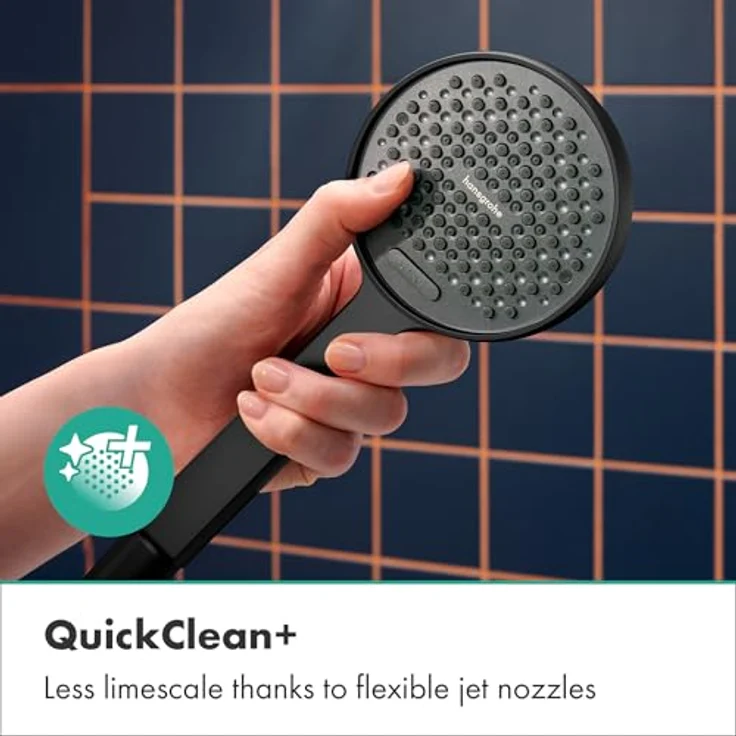 Hansgrohe Activera Select S Duschkopf 95 mm, Handbrause mit 2 Strahlarten, EcoSmart, mattschwarz – Bild 4