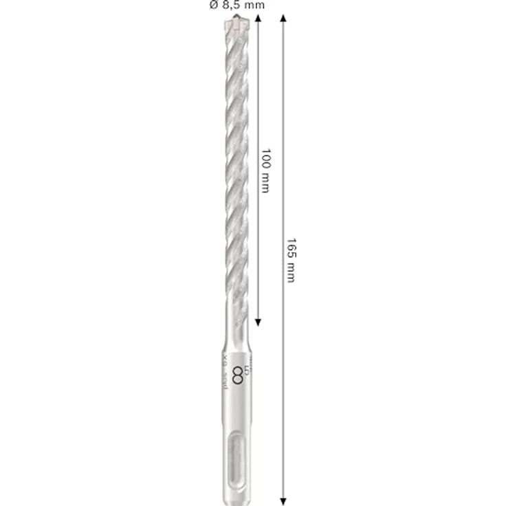 Bosch PRO SDS plus-5X Hammerbohrer, Ø 8,50 mm, für Stahlbeton und Beton, 100 mm Länge, langlebig und effizient – Bild 3