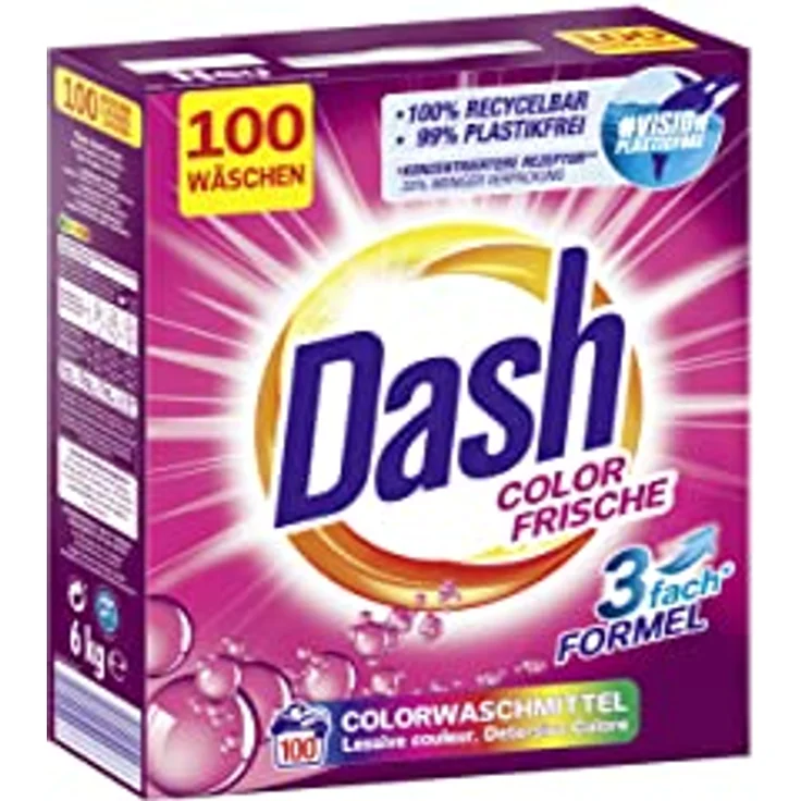 Dash® Color Frische Pulver I Waschmittel für bunte Wäsche I 100 Waschladungen I konzentrierte Rezeptur I frische, leuchtende Wäsche | 6 kg – Bild 2