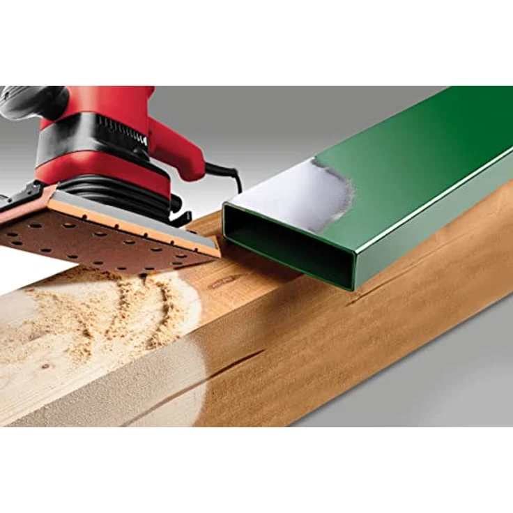 kwb Quick-Stick Schleifpapier – für Schwing-Schleifer K 40, K 80, K 120, K 180, für Holz und Metall, 115 mm x 280 mm, Korund, gelocht (30 Stk.) - Preisvergleich – Bild 3