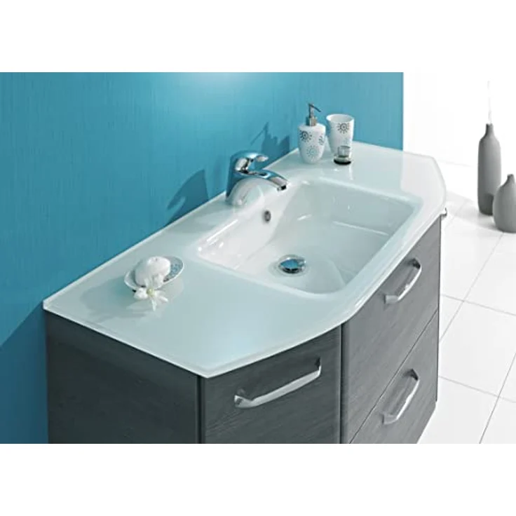 PELIPAL Waschbecken 112 x 1,5 x 48 cm (B/H/T), Weiß – Bild 2