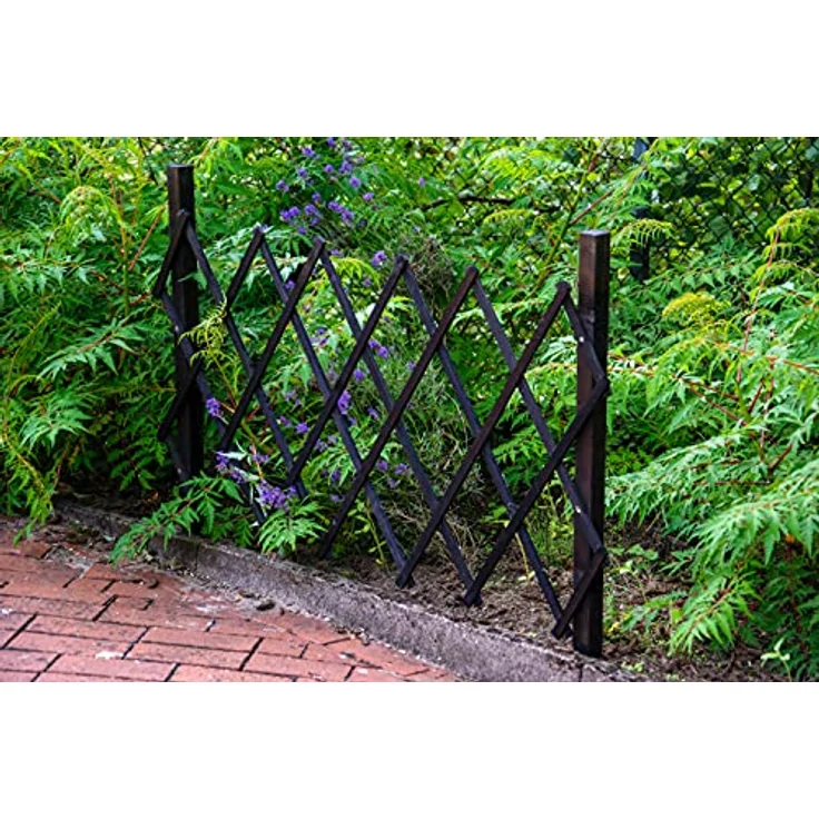 dobar Rankgitter Gr. S, faltbar, BxTxH: 110x28x80 cm, schwarzes Kiefernholz, wetterfest, FSC®-zertifiziert – Bild 6