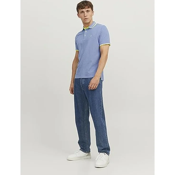 Jack & Jones Poloshirt in Bright Cobalt/S, Größe L, aus 100% Baumwolle – Bild 5