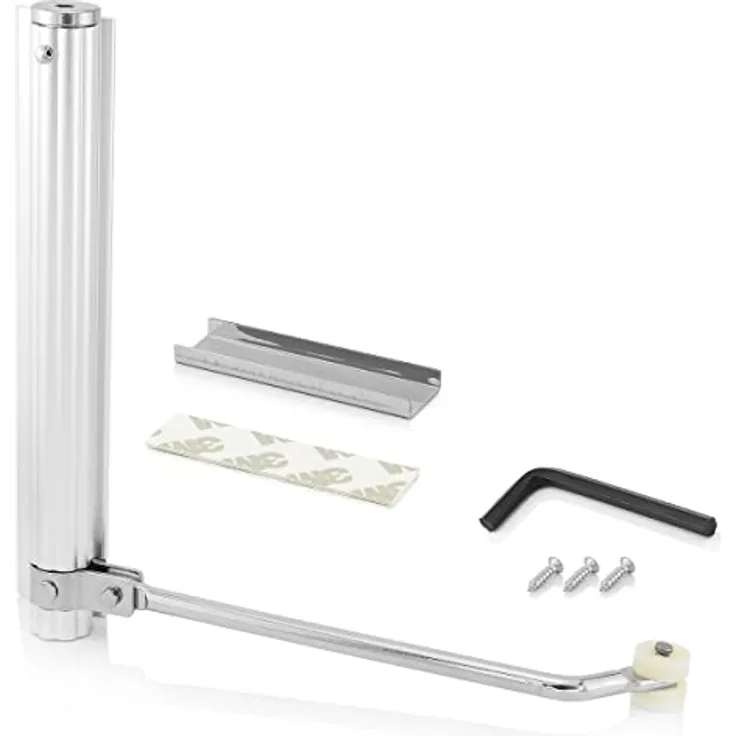 MidGard Türschließer, automatischer Aluminiumlegierung für Innentüren und Außentüren bis 20 kg, korrosionsbeständig, inkl. Schrauben und Inbusschlüssel, Silber