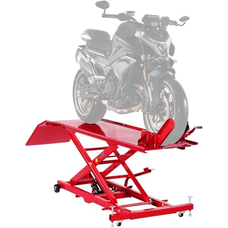 VEVOR Hydraulischer Motorradheber, Motorradlift mit max. Hubhöhe 787 mm, Tragkraft 453,59 kg und Sicherheitsverriegelung für ATVs und Offroad-Motorräder – Bild 1