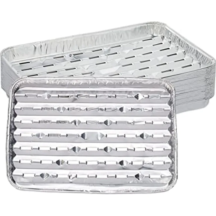 relaxdays Grillschale Alu im 25er Set, Aluminium, Hitzebeständig bis 260 °C, für Grill und Ofen geeignet