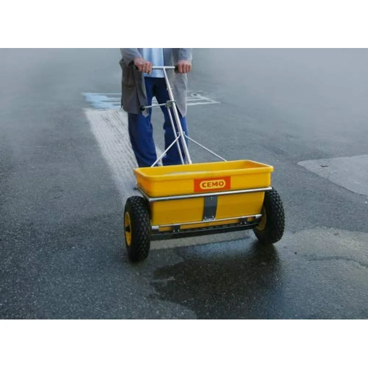 Cemo Streuwagen "KS 35-E", 35 l mit Lufträdern, klappbarem Stützfuß und längenverstellbarer Schubstange – Bild 7