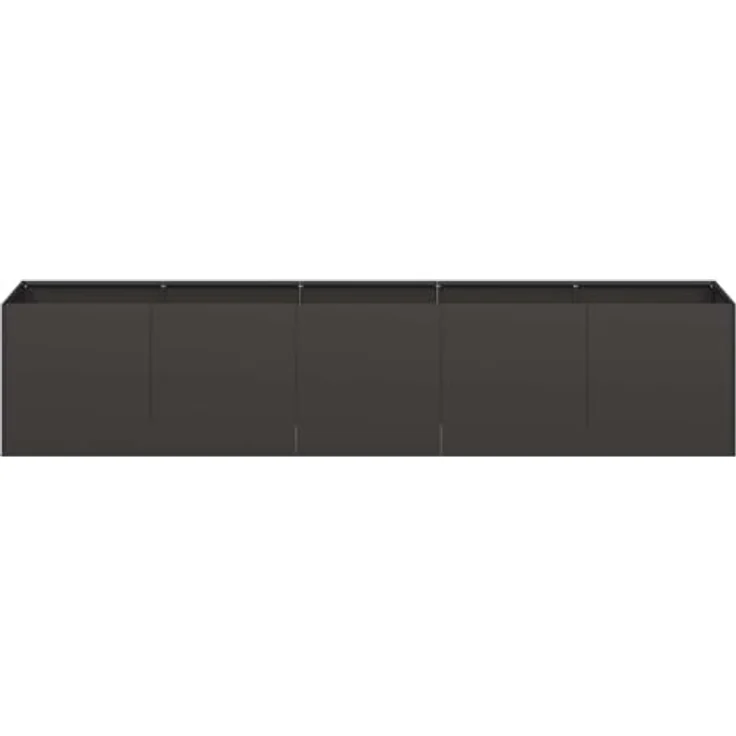 vidaXL Pflanzkübel Schwarz 200x40x40 cm Kaltgewalzter Stahl, Garten-Garten-Pflanzkübel mit viel Platz und erhöhter Stabilität – Bild 4