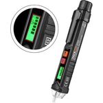TACKLIFE Spannungsprüfer VT02, Berührungsloser Wechselspannungsprüfer mit einstellbarer Empfindlichkeit, LCD-Bildschirm und LED-Taschenlampe