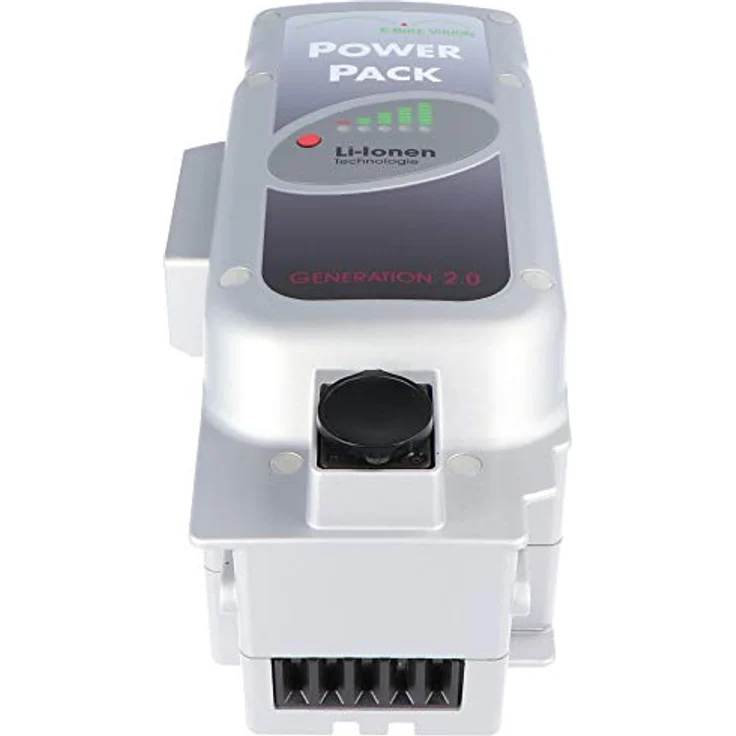 E-Bike Vision 2 Stück E-Bike Power Pack Akku 36V 17Ah 612Wh für Panasonic Deluxe-Antriebssystem, inkl. 4A Schnell-Ladegerät, silber – Bild 3