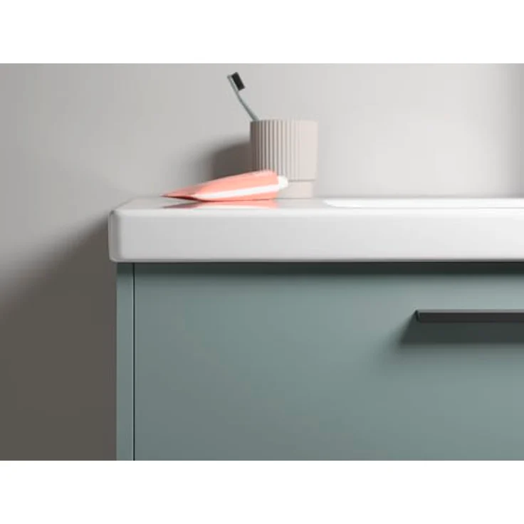 Duravit D-Code Waschtisch, Waschbecken mit Hahnloch und Überlauf, 800x480x165mm, Weiss Hochglanz – Bild 7