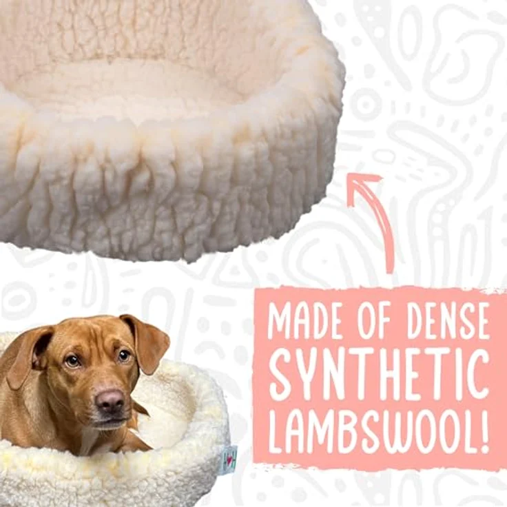 HuggleHounds HuggleSnuggler Hundebett für kleine Hunde, weiches Fleece, maschinenwaschbar, für Käfige und Zwinger – Bild 4