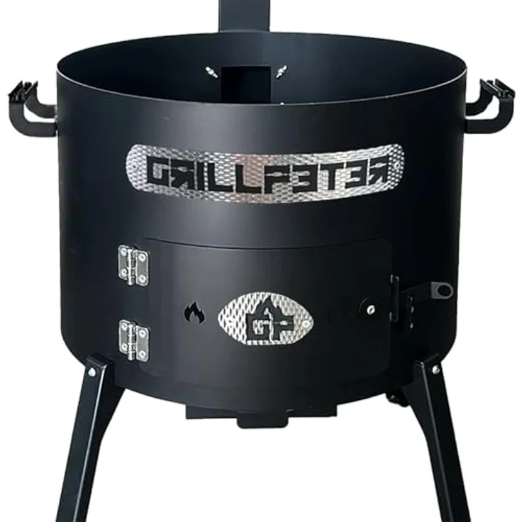 Grillpeter Utschak Asamat Ø50 cm, Feuerofen mit Abzugsrohr für Kazan 22 Liter – Bild 4