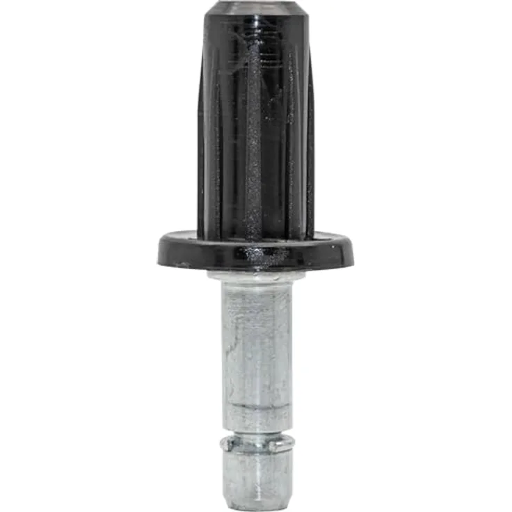WAGNER Stift + Einschlaghülse 2tlg. - Ø 13/18/8 mm, Höhe 27/26/60 mm, Stahl verzinkt / Kunststoff, für Möbelrolle / Möbelgleiter mit Aufnahme 8 mm - Set aus massivem Industriestahl, patentiertes Wagner Norm-System