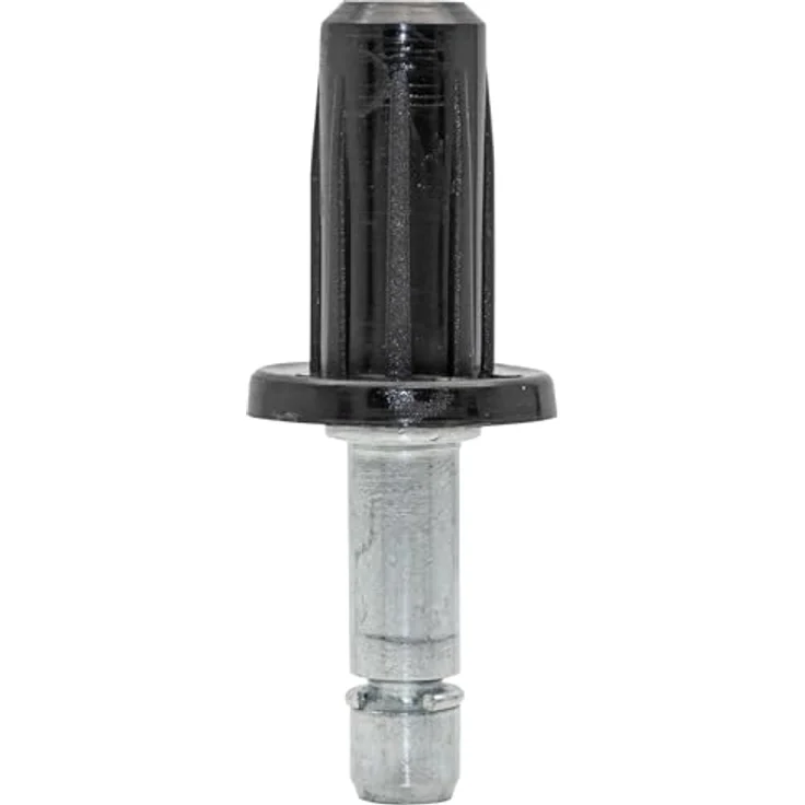 WAGNER Stift + Einschlaghülse 2tlg. - Ø 13/18/8 mm, Höhe 27/26/60 mm, Stahl verzinkt / Kunststoff, für Möbelrolle / Möbelgleiter mit Aufnahme 8 mm - Set aus massivem Industriestahl, patentiertes Wagner Norm-System – Bild 1