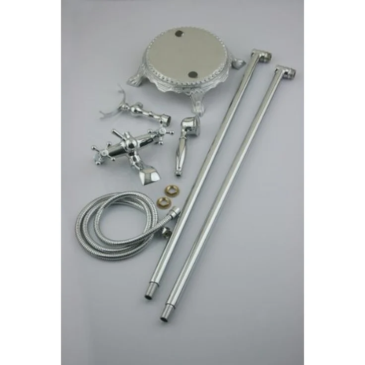 Bernstein Standarmatur freistehend Wannenarmatur 1414, hochwertige Keramik-Kartusche, austauschbar, geräuscharm, einfache Montage, DIN-Anschlüsse – Bild 3