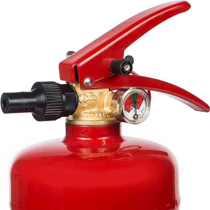 Smartwares ABC Feuerlöscher 1 Kg-Pulverlöscher mit Halterung und Manometer, 1kg, SW BB1 – Bild 4