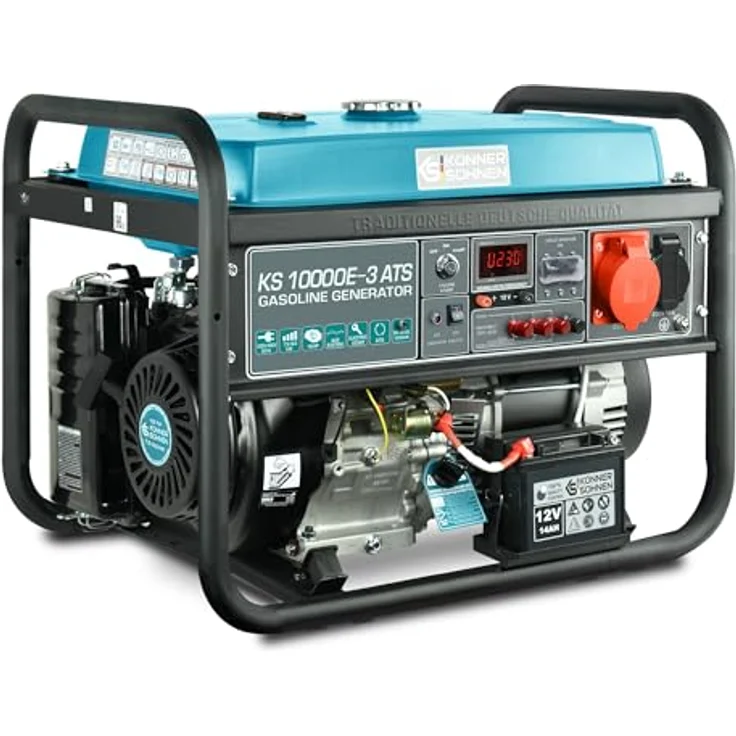 Könner & Söhnen KS 10000E-3 ATS Stromerzeuger Generator Benzin Notstromaggregat 8000 Watt, mit eingebauter ATS-Einheit (Automatischer Transferschalter) – Bild 1