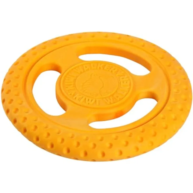 KIWI WALKER Let's Play! Frisbee (Orange, Maxi) - Strapazierfähiger Hundespielzeug-Frisbee aus hochdichtem TPR-Schaumstoff