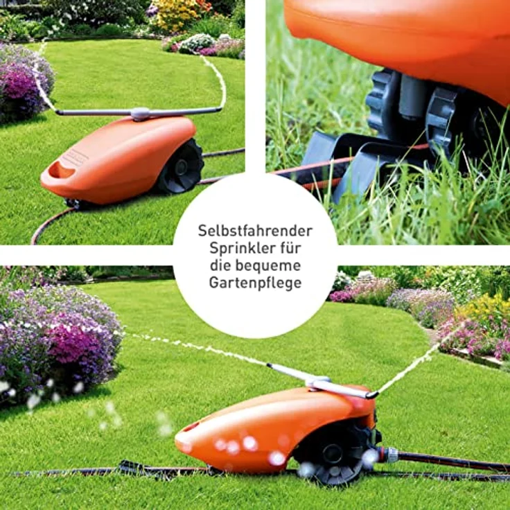 GARVIDA Selbstfahrender Rasensprenger | Sprinkler für die Bequeme Gartenpflege | Optimale, gleichmäßige Bewässerung des Rasens, Eigene Route wählen | Sprühintensivität & Geschwindigkeit idividuell – Bild 2