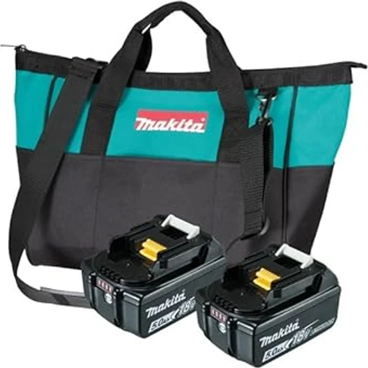 Makita 18V Akku-Kombo-Kit DLX3179TX1 2x Akku 5,0 Ah, Tasche, Ladegerät, Akku-Bohrschrauber DDF485Z, Akku-Winkelschleifer DGA511Z, Akku-Bohrhammer DHR171Z – Bild 3
