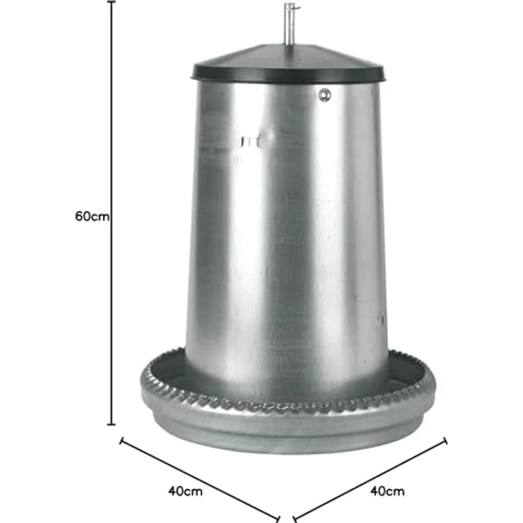 Kerbl Futterautomat für Geflügel, 18 Liter Fassungsvermögen für Küken und Junghennen, Futternapf – Bild 2